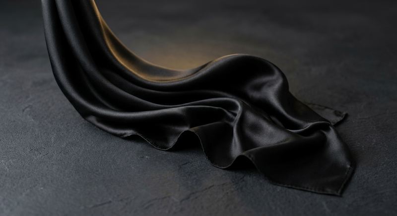 NOIR silk scarf detail